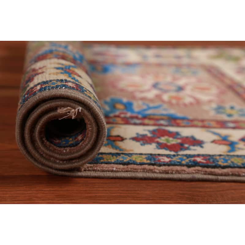 Geometric Kazak Accent Foyer Rug Hand-Knotted Wool Carpet - 2'0"x 3'0" - 2'0"x 3'0" - Brown