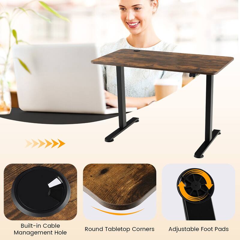 Gymax Electric Standing Desk Adjustable Stand up Computer Desk