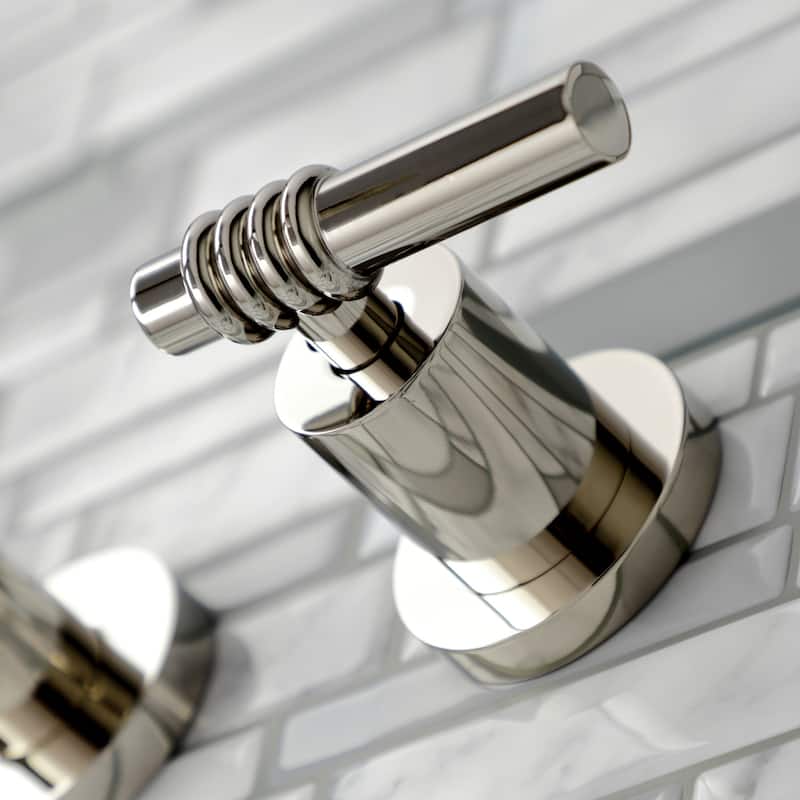 Milano Two-Handle 3-Hole Wall Mount Bathroom Faucet