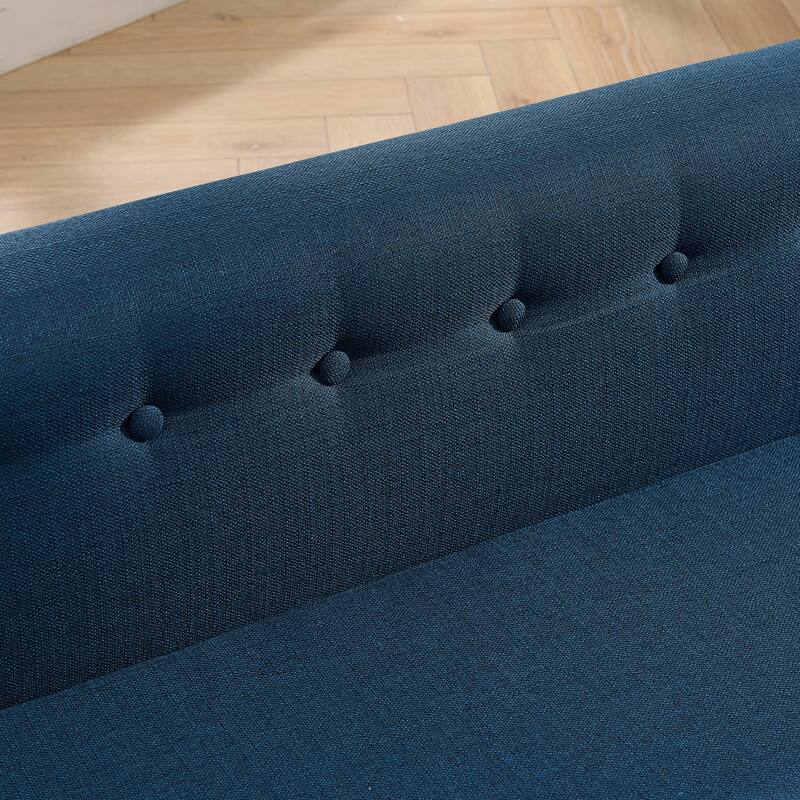 Oversized Pet Sofa, Elegant Modern Linen Fabric Elevated Dog Sofa Bed, Oversized Rectangular Pet Bed with Backrest & Armrest