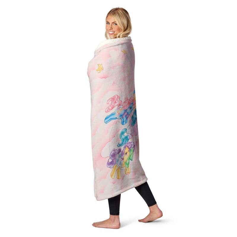 Hasbro My Little Pony Silk Touch Sherpa Throw Blanket
