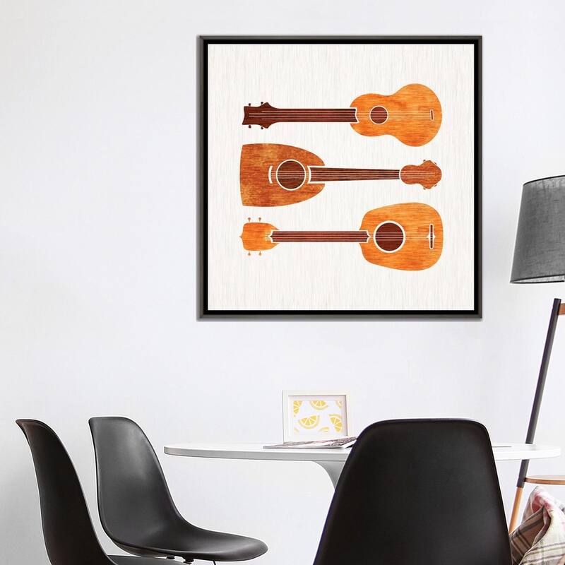 iCanvas "Hawaiian Ukuleles" by Modern Tropical Framed