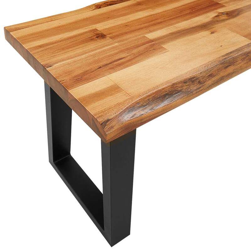 vidaXL Bench with Live Edge 63"/43.3"/55.1" Solid Wood Acacia
