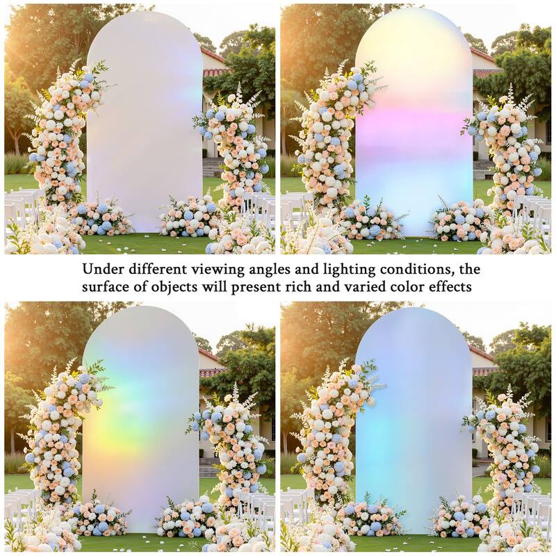 Wedding Arch Cover Double-Sided Spandex Fitted Arch Stand Covers Stretchy Backdrop Cover for Balloon Arches Birthday