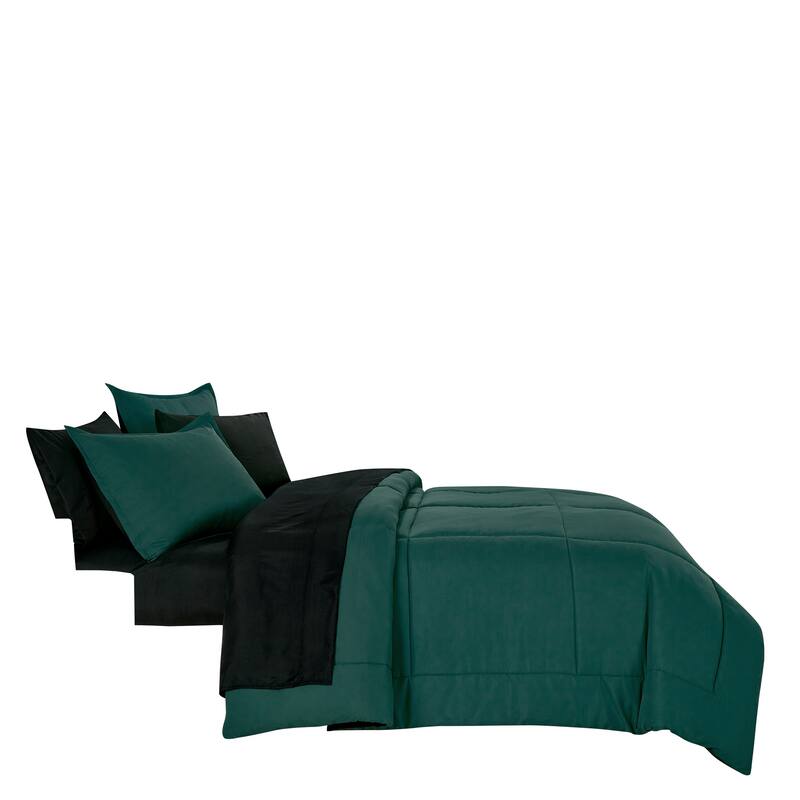 7 pieces bed in a bag comforter set