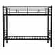 preview thumbnail 10 of 14, Black Twin over Twin Size Metal Bunk Bed with Ladder and high Guardrail, Able to Split, Metal Bunk Bed, Storage Space