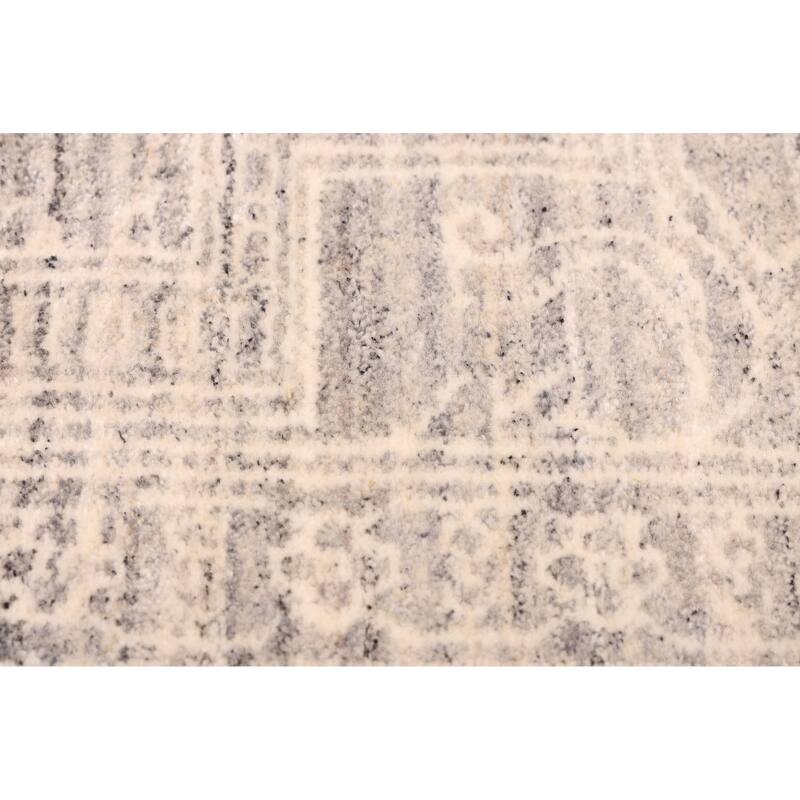 ECARPETGALLERY Hand Loomed Elysian Grey Wool Rug - 7'10 x 9'11