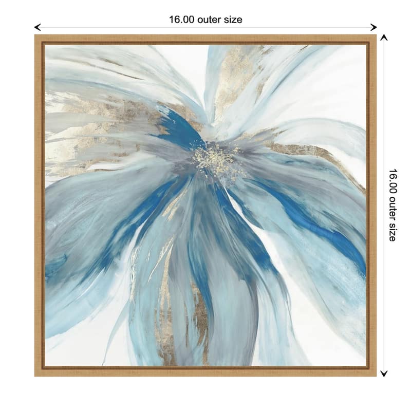 Blue Monarch I (Flower) by Asia Jensen Framed Canvas Art
