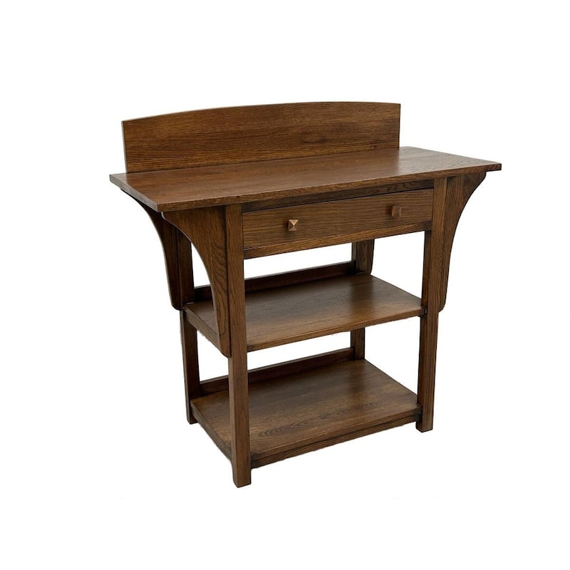 Mission 2 Drawer And Open Shelves Sideboard / Console Table - Michael's Cherry