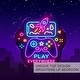 preview thumbnail 4 of 9, 3 Pieces Trippy Neon Gamepad Duvet Cover Set Twin For Gamer Soft Bedding Set