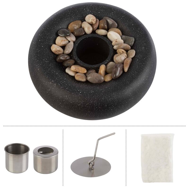 Pure Garden Bioethanol or Rubbing Alcohol Smokeless Tabletop Fire Pit