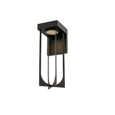 Optika Outdoor Wall Light in Matte Black