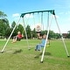 preview thumbnail 1 of 6, 9.5' Heavy Duty Tall Swing Sets for Backyard for Kids and Adults