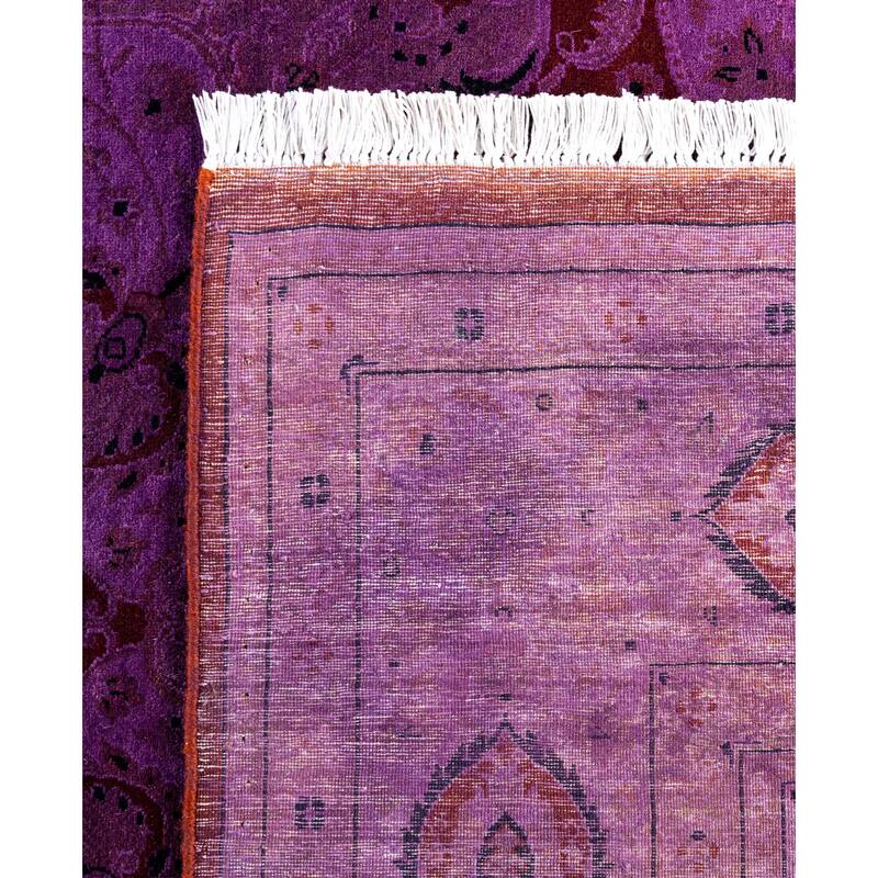 Overdyed One-of-a-Kind Hand-Knotted Area Rug - Purple - 6' 2" x 9' 3"