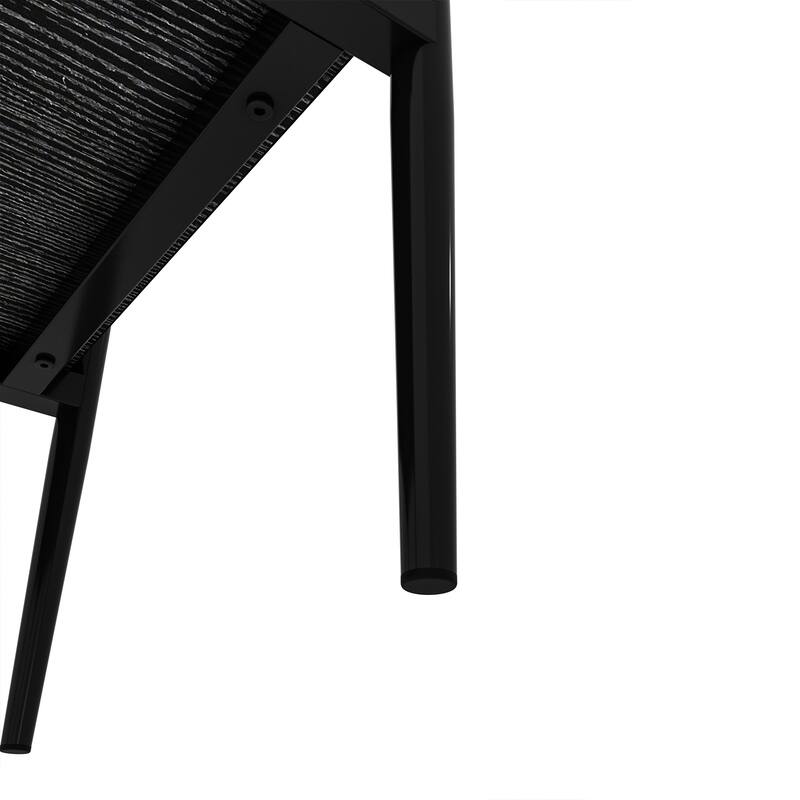 Set of, 2 Rectangle End Table, Tempered Glass Tabletop with MDF layer, Modern Table for Living Room