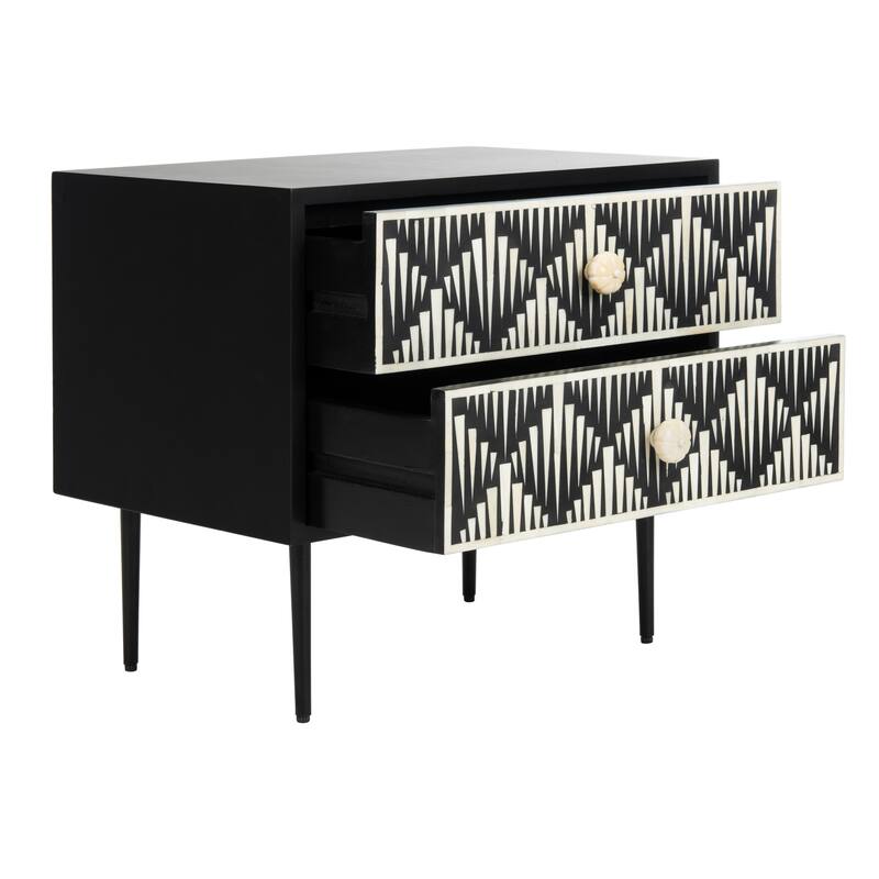 SAFAVIEH Couture Trajanka Bone Inlay Nightstand