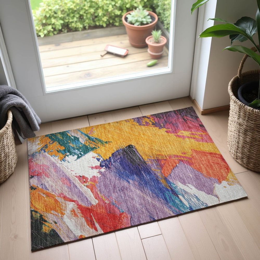 Premium Washable Super Soft Contemporary Brush Mayfield Rug