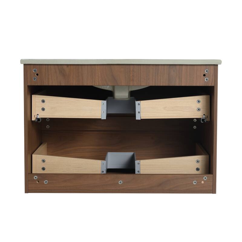 BNK 24"/30"/36'' Single Sink Bathroom Vanity with Two Soft Close Drawers