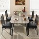 preview thumbnail 15 of 29, Dining Table Set for 2, Kitchen Table Chairs Set of 2 with PU Upholstered Cushion