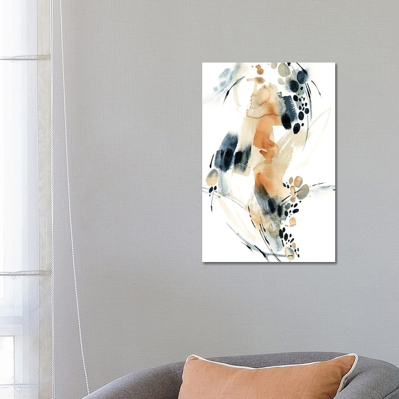iCanvas "Abstract In Blue And Terracotta IV" by Sophie Rodionov Canvas Print - 26x18x1.5