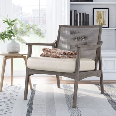 Vancia Contemporary Linen Upholstered Accent Chair by Furniture of America