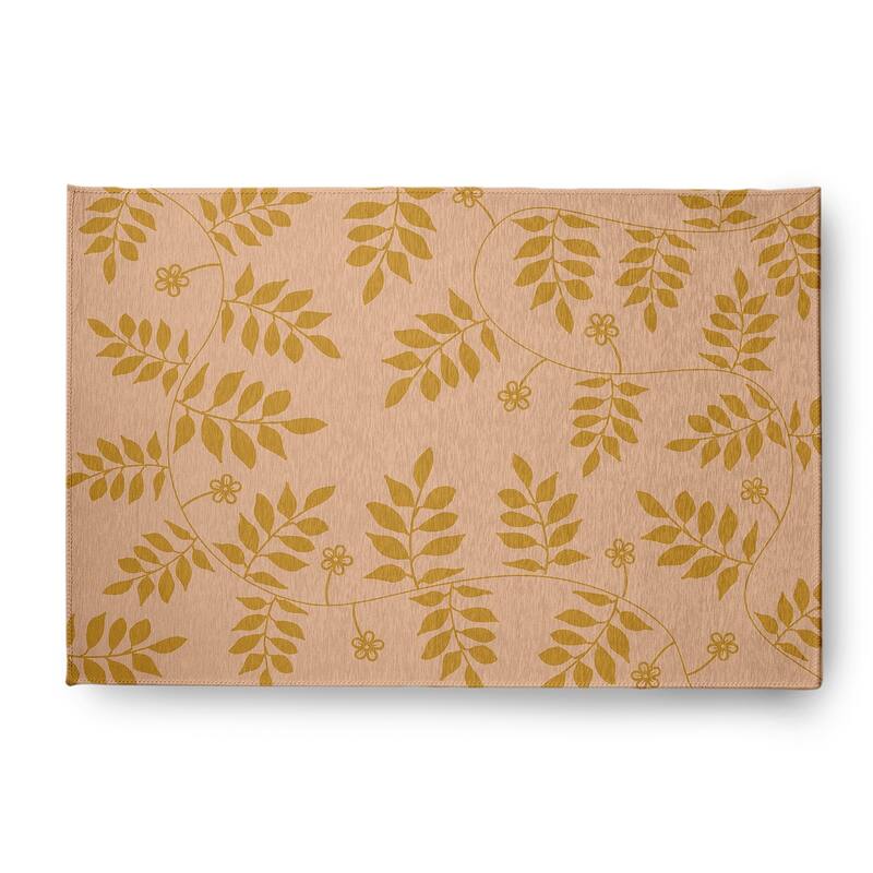 Fern Fronds Rug - Sunny Mustard - 3' x 5'