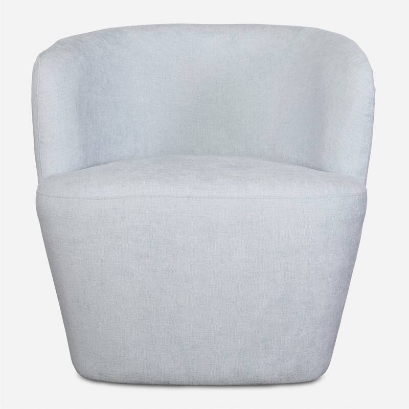 Solid Barrel Style Swivel Chair - 30.5" - Blue