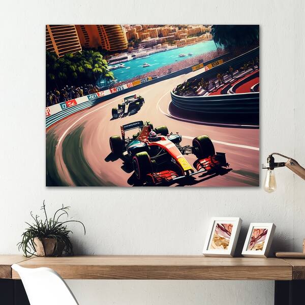 Designart 'Racing car in Monaco GP VI' Cars Race Car Formula 1 Metal ...