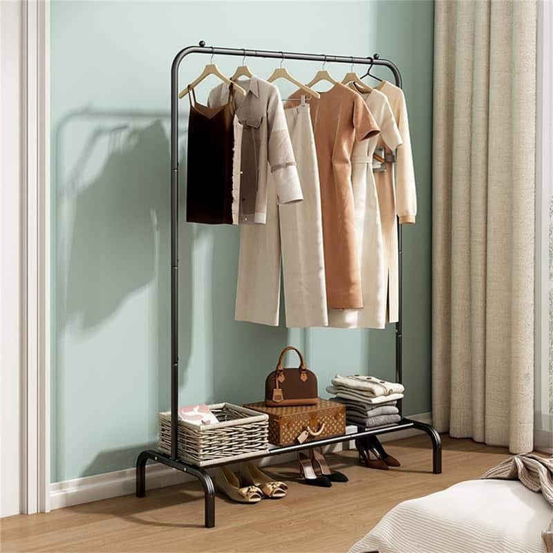 Garment Rack with Bottom - 15.74"D x 39.37"W x 61.33"H