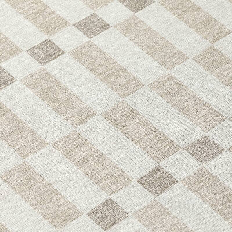 Machine Washable Indoor/ Outdoor Modern Augusta Chantille Rug