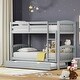 preview thumbnail 6 of 20, Arca Wood Twin Over Twin Bunk Bed and Trundle White