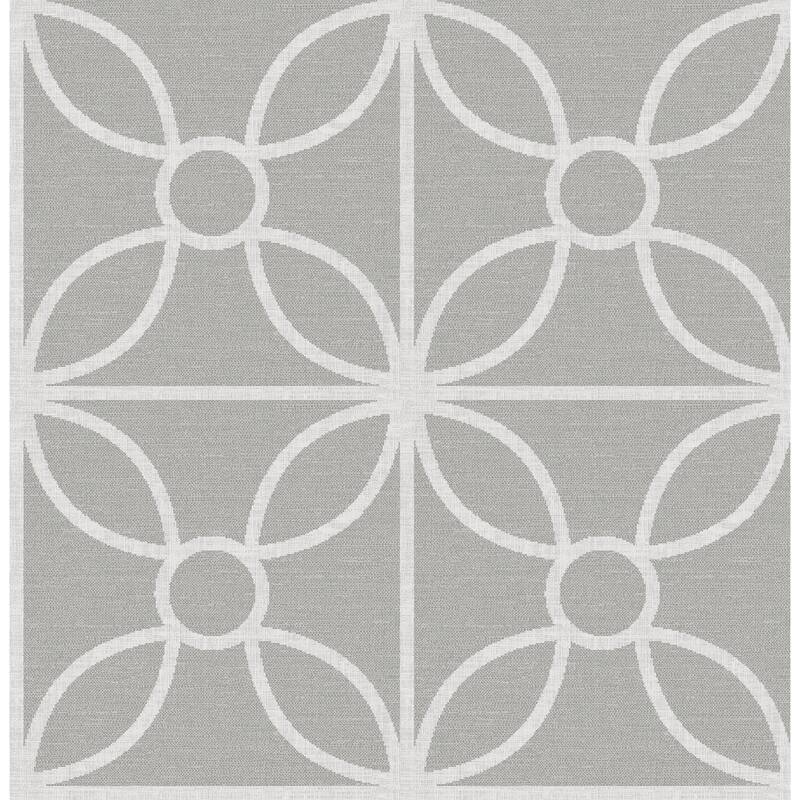 A-Street Prints Savvy Grey Geometric Wallpaper