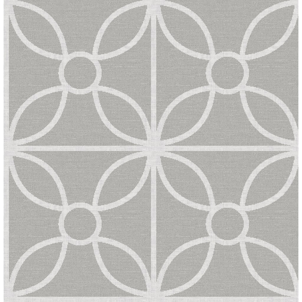 A-Street Prints Savvy Grey Geometric Wallpaper