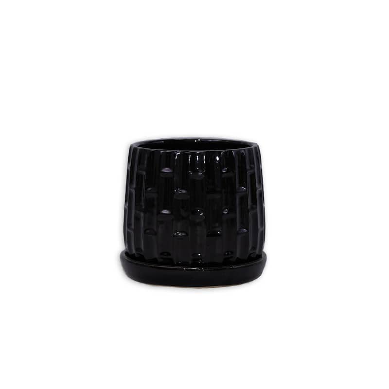 Ceramic Planters with Drainage Hole - Frost Proof Indoor Outdoor Flower Pots, 2pc