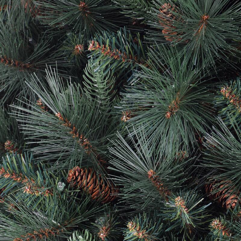 Puleo International 7.5 ft. Pre-Lit Christmas Tradition Pine Tree