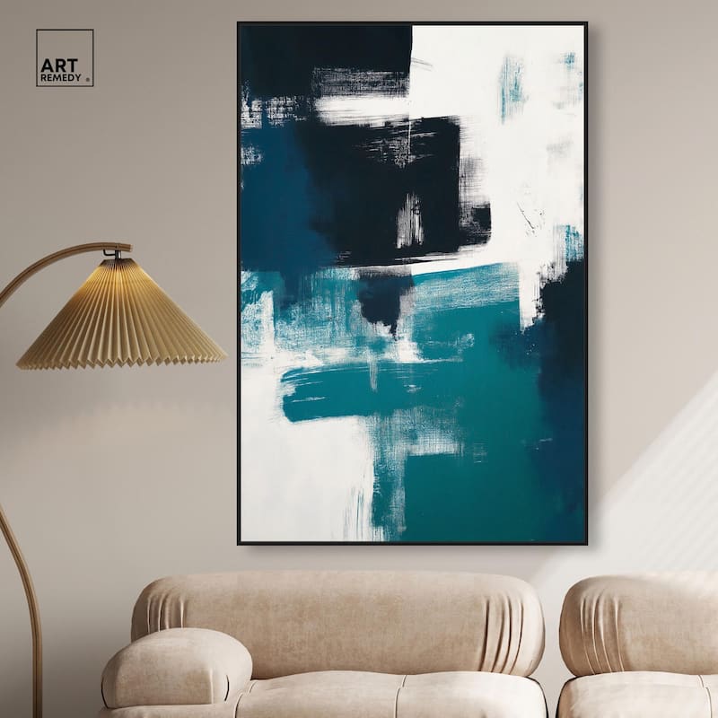 Weight of Teal II Canvas by Art Remedy