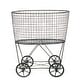 preview thumbnail 1 of 11, Metal Rolling Laundry Cart with Rack Silver
