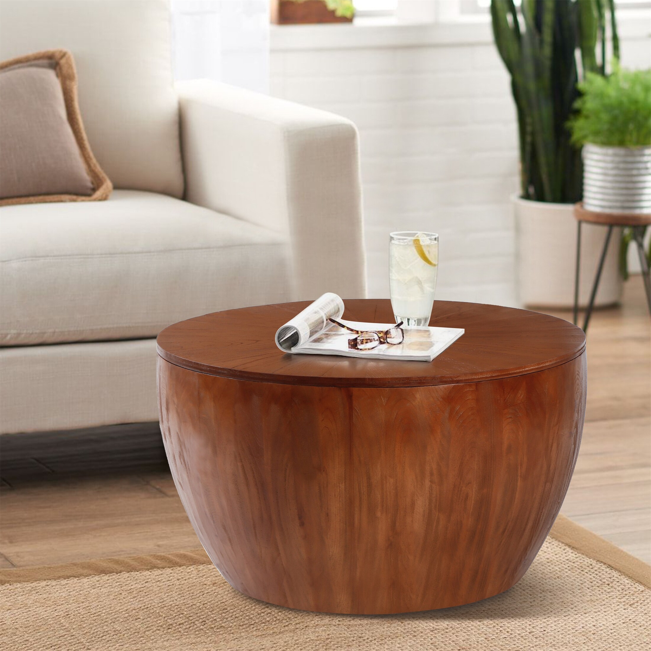 Vintage Style Bucket Shaped Coffee Table - Bed Bath & Beyond