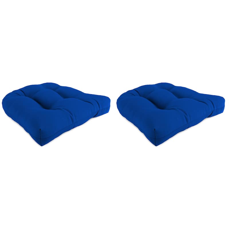 Sunbrella 18" x 18" Contoured Outdoor Wicker Seat Cushion - Set of 2 - 18'' L x 18'' W x 4'' H
