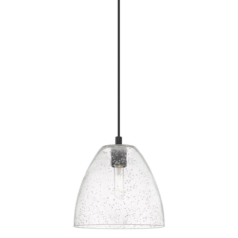 Innovations Lighting 434-1P-11-9 Crown Point Pendant Crown Point 9" - Matte Black / Seedy