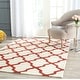 preview thumbnail 188 of 200, SAFAVIEH Handmade Cambridge Luisa Moroccan Trellis Wool Rug 4' x 6' - Ivory/Rust - Rectangle