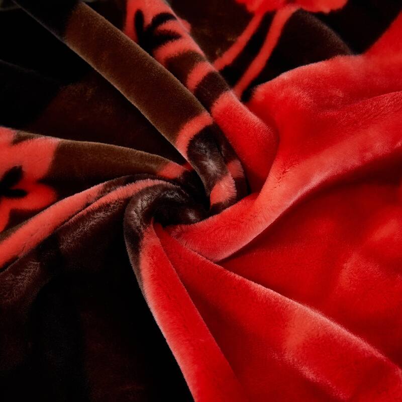 Raschel A&B Printed 2-ply Reversible Korean-style Plush Fleece Blanket