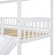 preview thumbnail 17 of 16, Twin Over Full Bunk Bed with Slide,House Bed with Slide
