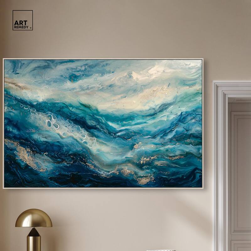 Jeweled Waters Canvas by Art Remedy