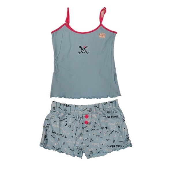 Shop Junior Teenage Girls' 2Pc Tank Top + Shorts Pajamas Set Free