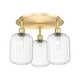 preview thumbnail 12 of 18, Innovations Lighting Endless Possibilities Ballston - Preston - 3 Light 19" Jar Shade Flush Mount Clear/Satin Gold
