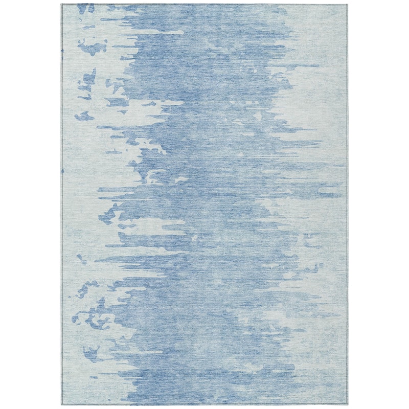 Machine Washable Indoor/ Outdoor Chantille Abstract Ombre Rug