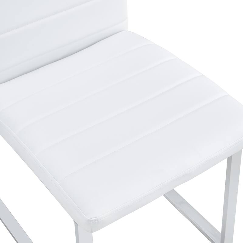 4-Pack - Heavy-Duty Chairs Set: 2.1" Thick Cushion, Iron Frame, Perfect For Home Or Office, Classic Colors