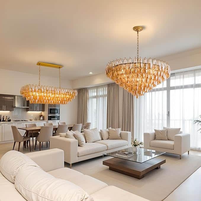 KAYLA 37in Modern Extra Large Black Chandeliers
