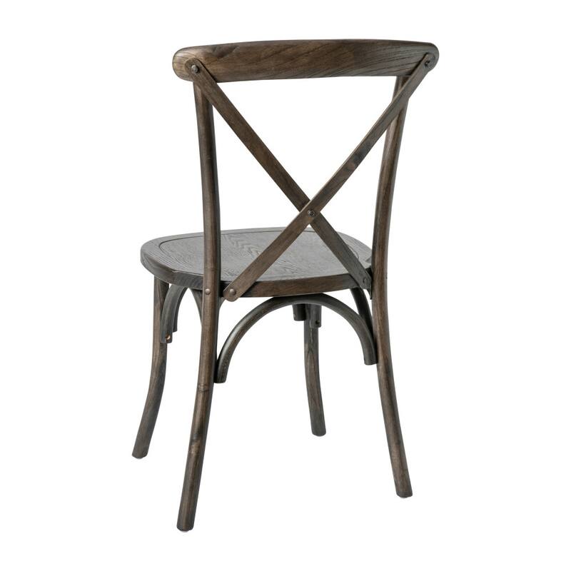 2 Pack Stackable Wood Cross Back Chair